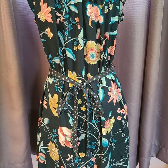 Ann Taylor Loft Vine Ruffle Shirt Dress Petite Sm - Picture 5 of 7